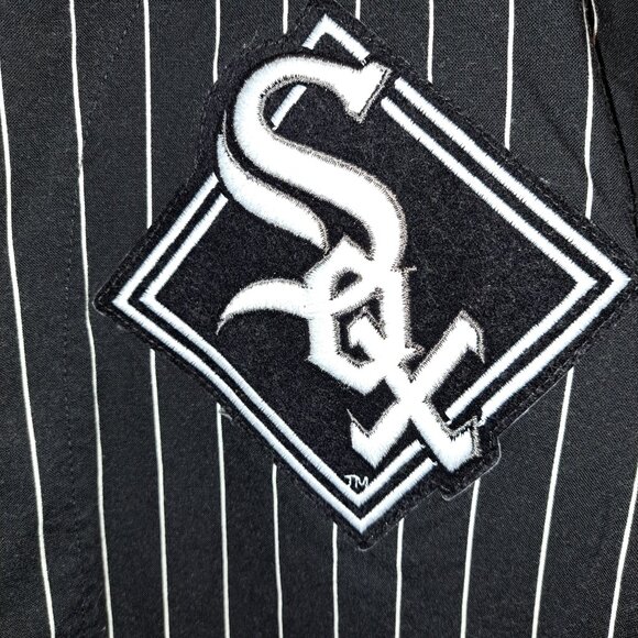 Vintage 80's/90's Chalk Line Pinstripe Chicago White Sox L Starter Style Jersey - Picture 7 of 9